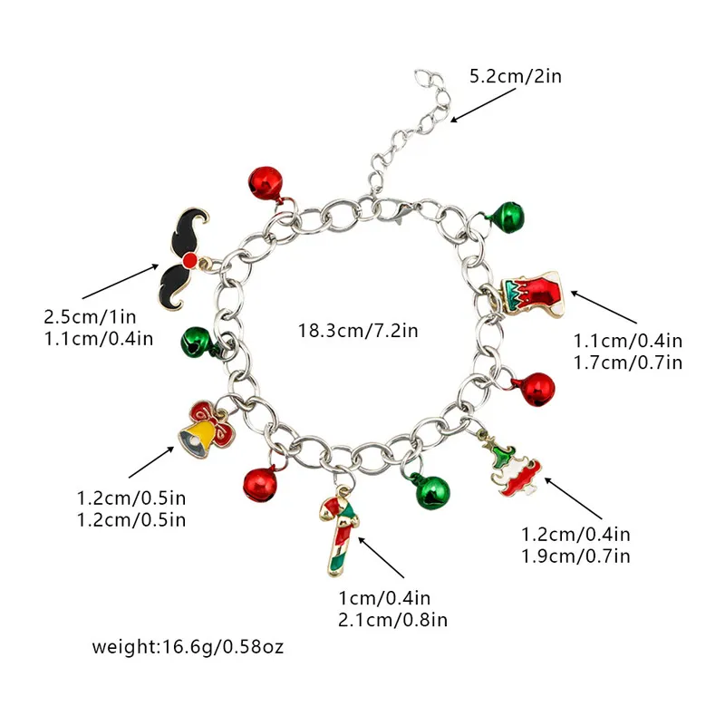 Santa Bell Enamel Bracelets