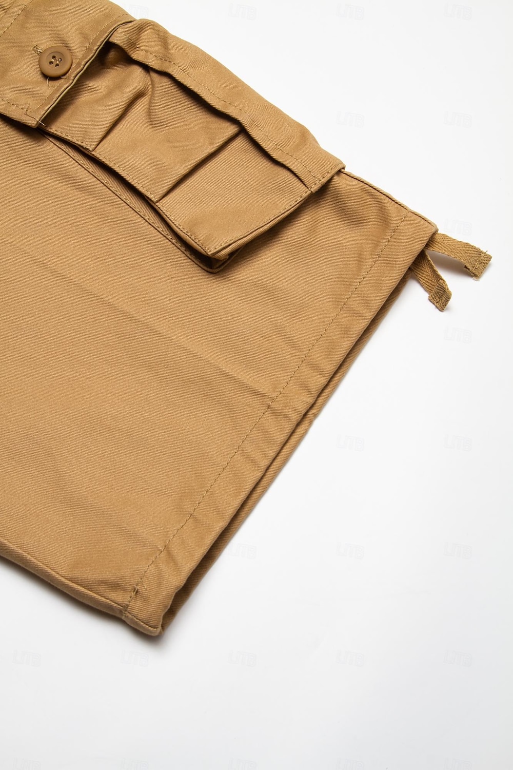 Cargo Shorts With Drawstring, Multi-Pocket, Knee-Length, Casual Wear