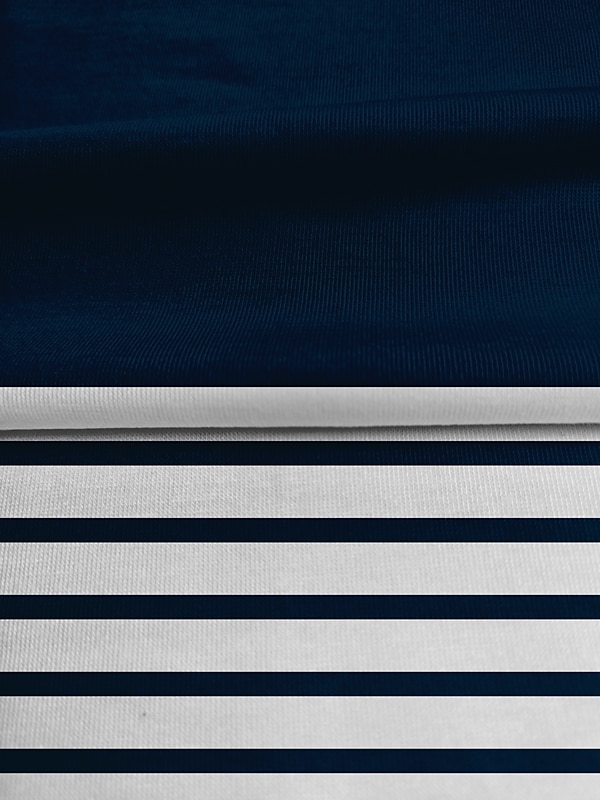 Striped V Neck Long Sleeve Tee