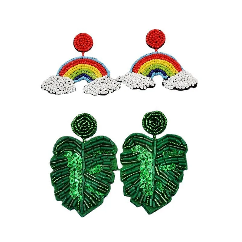 Bohemian Beaded Drop Earrings