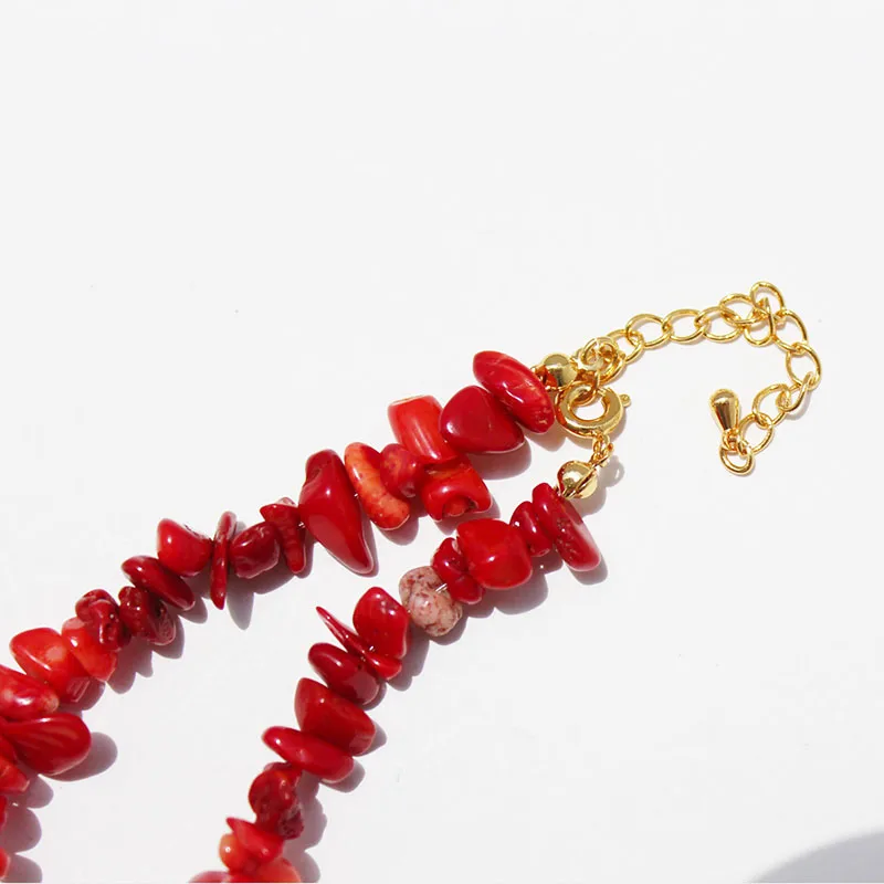 Vibrant Coral-Style Beaded Necklace