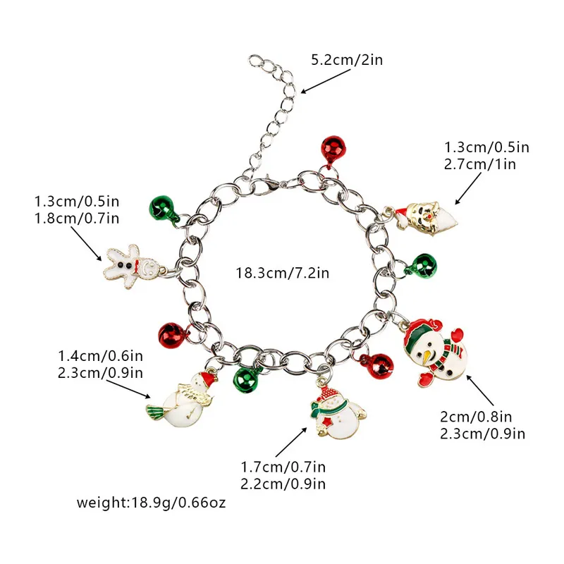 Santa Bell Enamel Bracelets