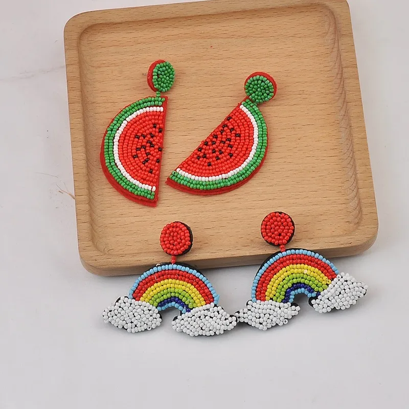 Bohemian Beaded Drop Earrings