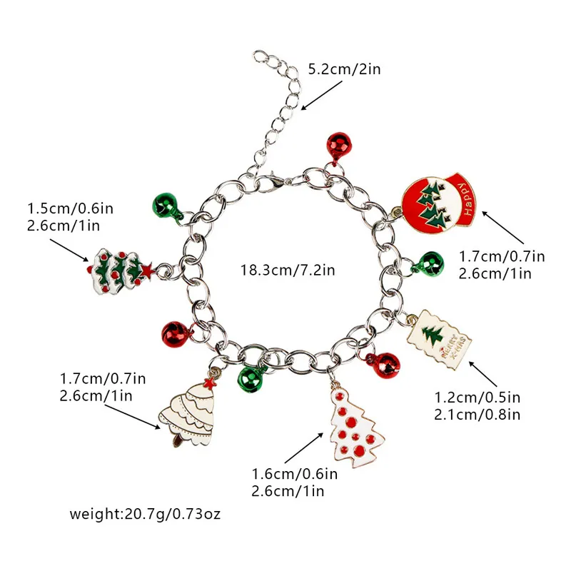 Santa Bell Enamel Bracelets