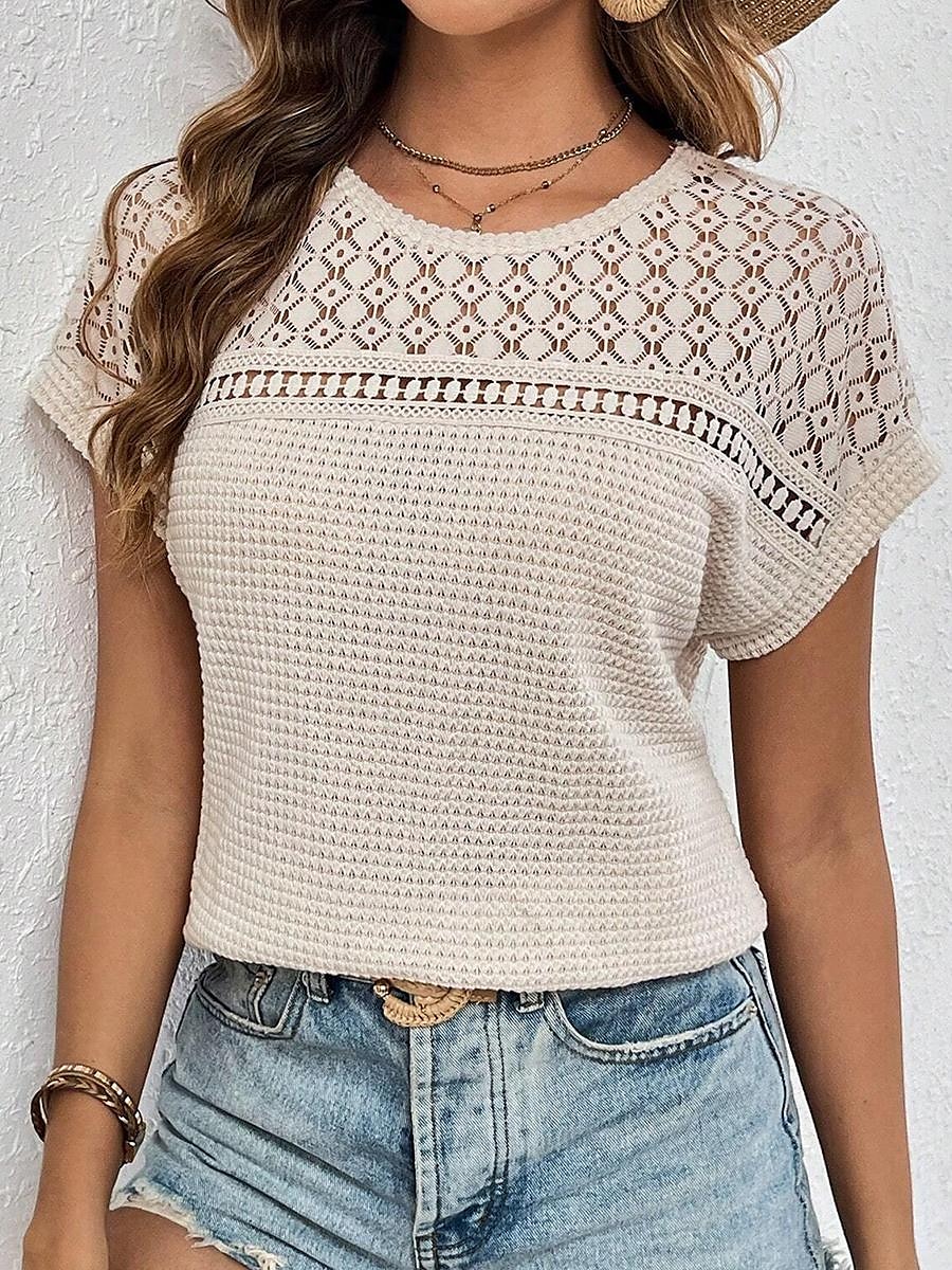 Lace Dressy Short Sleeve Tee