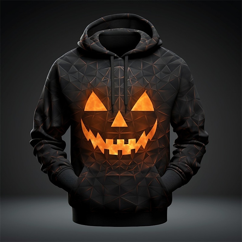 Halloween Pumpkin Face 3D Hoodie