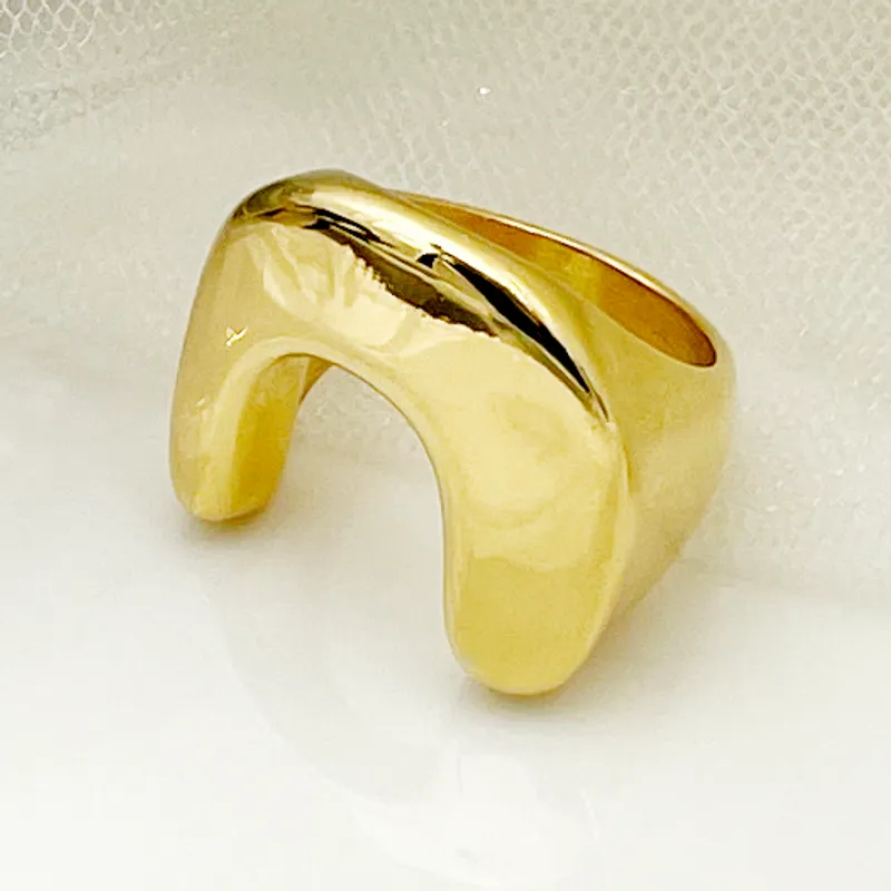 U Shape Gold Plated Rings