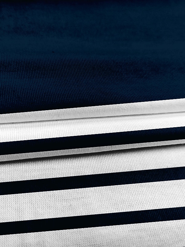 Striped V Neck Long Sleeve Tee