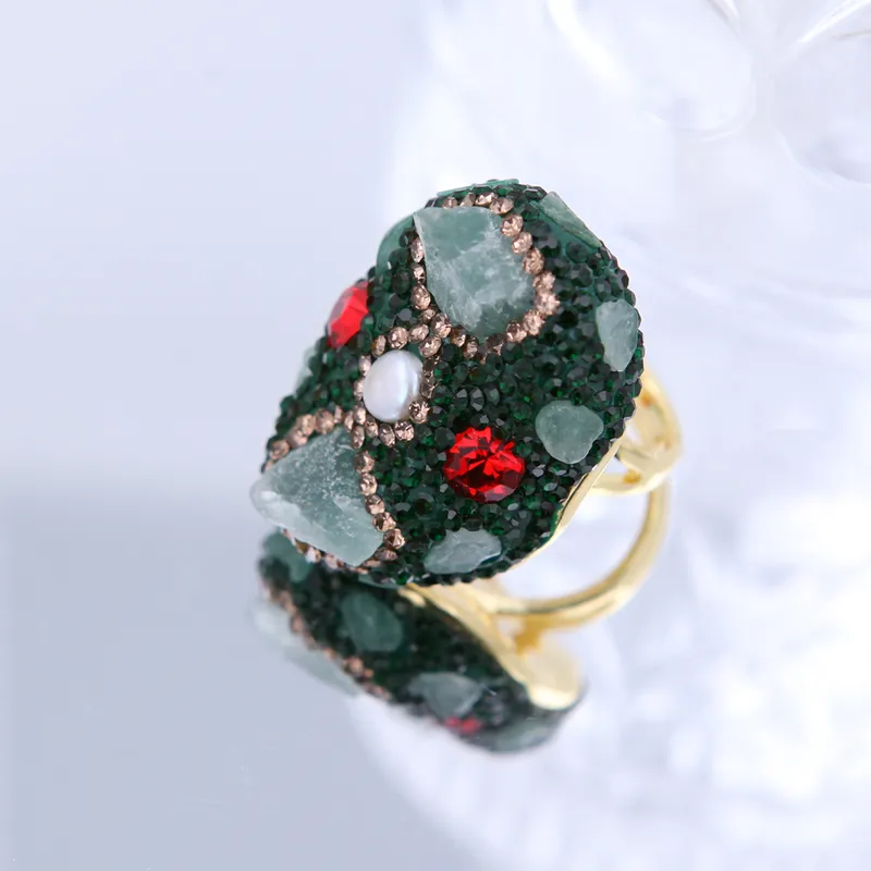 Wedding Irregular Natural Stone Agate Ring