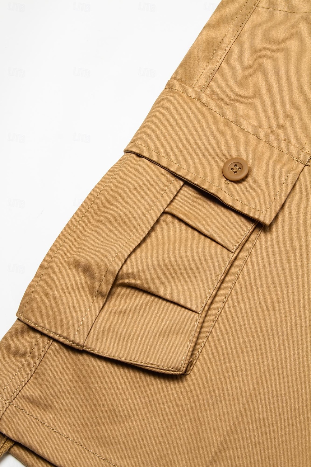 Cargo Shorts With Drawstring, Multi-Pocket, Knee-Length, Casual Wear