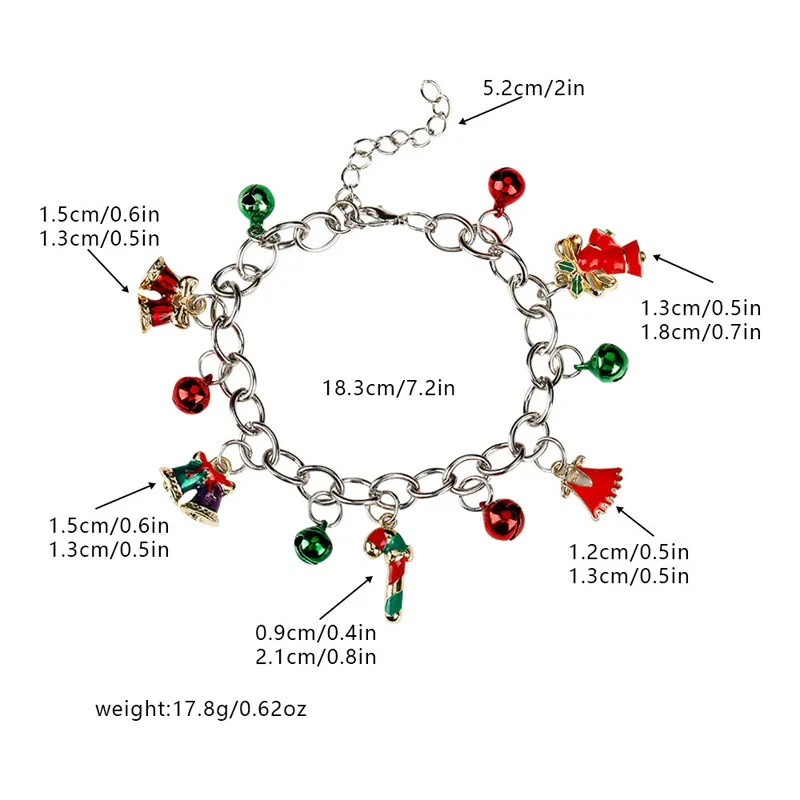 Santa Bell Enamel Bracelets