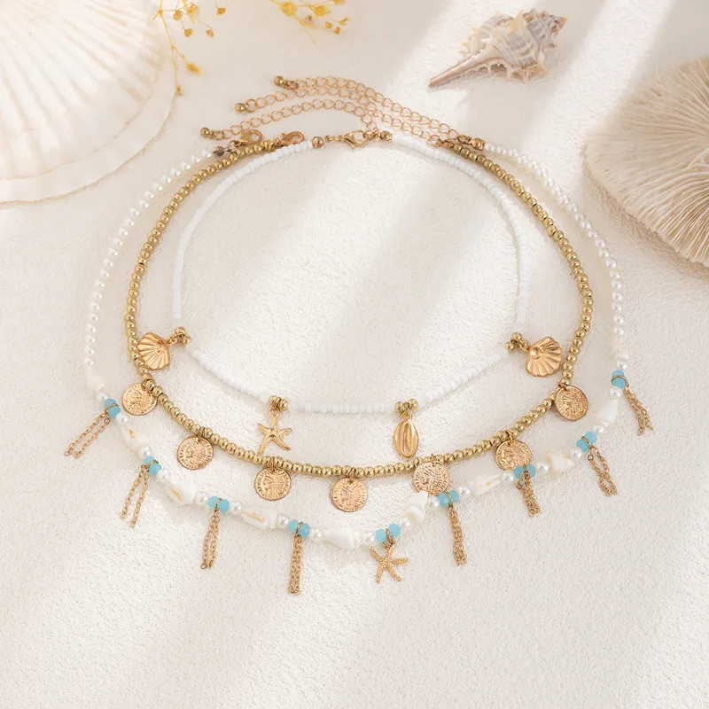 Hawaiian-Inspired Layered Necklace Set