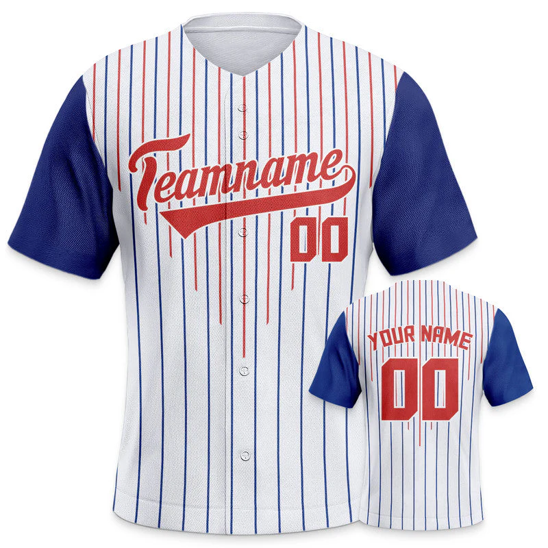 Custom Royal White-Red Creative  Cool Concept Authentic Baseball Jersey1